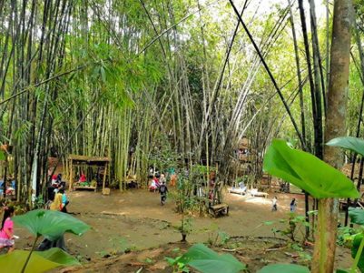 Kampung Bambu Klatakan di Magelang. (foto: Instagram @kampung_bambu_klatakan)