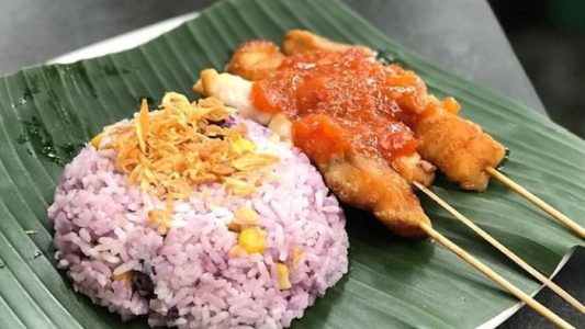 nasi subut sate ikan pari